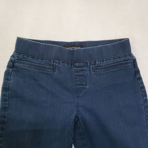 Lee Platinum Label Natural Fit Jeans Barely Bootcut Blue Stretch Waist Womens 6 - Picture 2 of 14